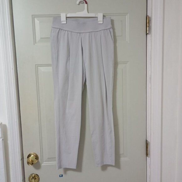 Athleta Womens Light Gray High-Waisted Trousers Size 2 Pants Activewear - Picture 1 of 11